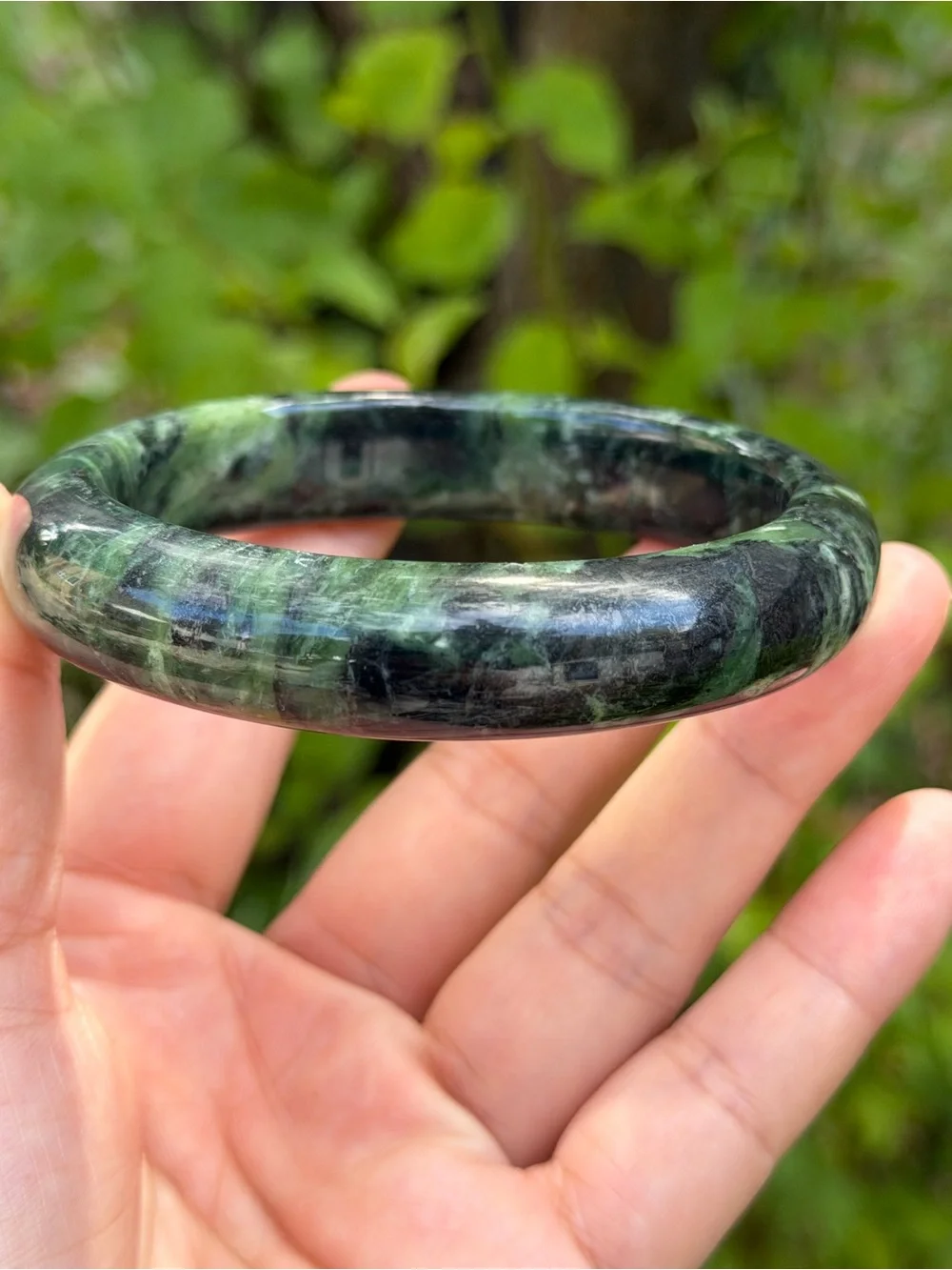 62mm inner diameter green xiuyu jade bangle 1748
